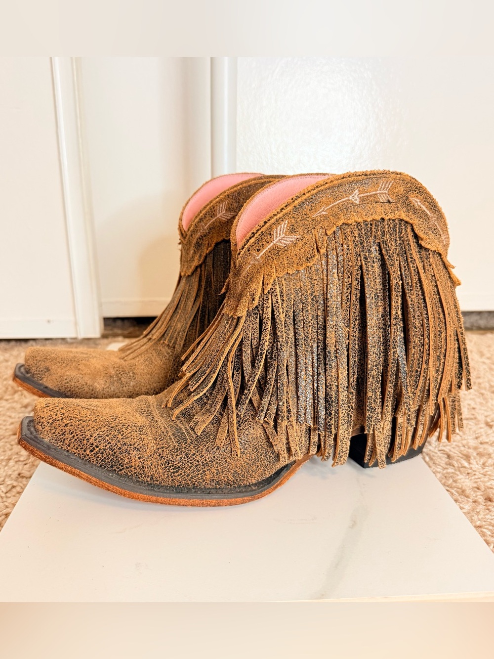 NWOT Junk Gypsy by Lane "Spitfire" Fringe Booties